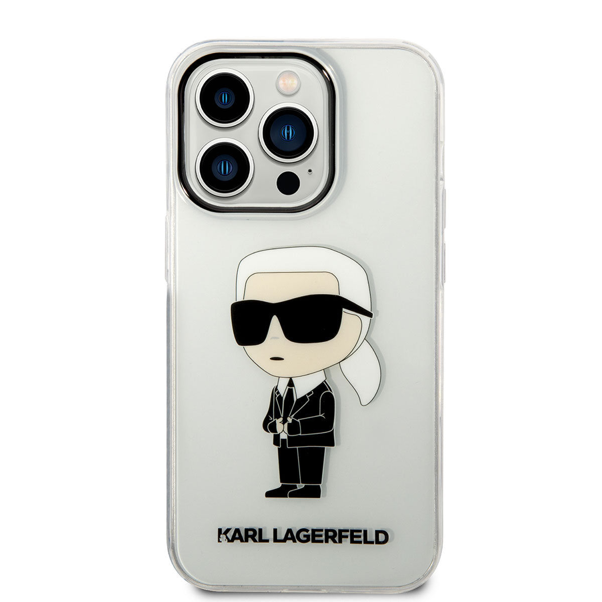 iPhone 14 Pro Max Kılıf Karl Lagerfeld Transparan İkonik Karl Dizayn Kılıf