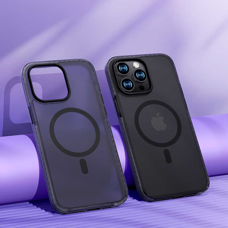 iPhone 14 Pro Max Kılıf Kenarları Silikon Airbagli Mat Arka Yüzey Benks Icesand Kılıf