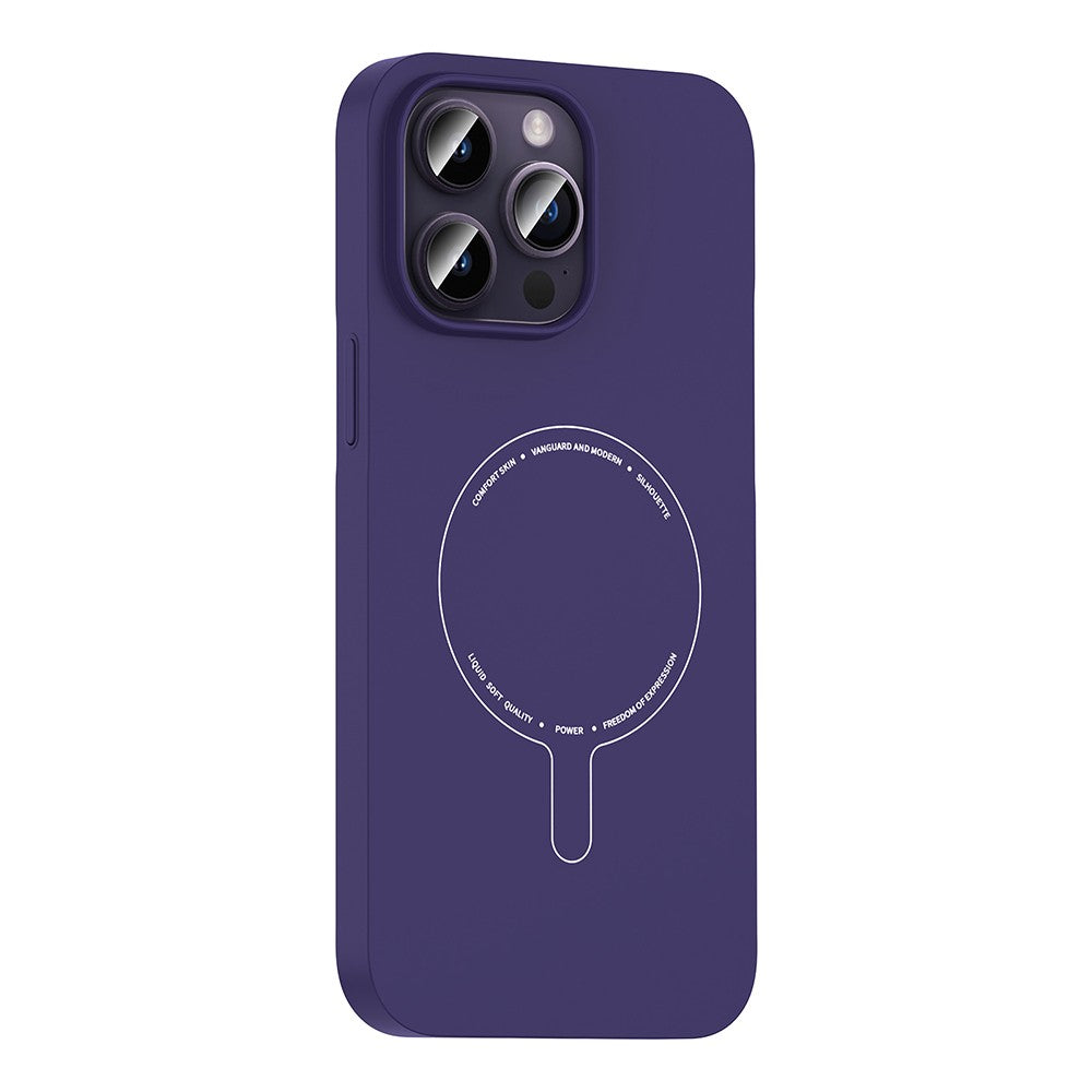 iPhone 14 Pro Max Kılıf M-Safe Şarj Özellikli Kamera Korumalı Zore Elio Sert PC Kılıf