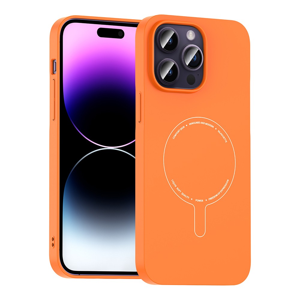 iPhone 14 Pro Max Kılıf M-Safe Şarj Özellikli Kamera Korumalı Zore Elio Sert PC Kılıf