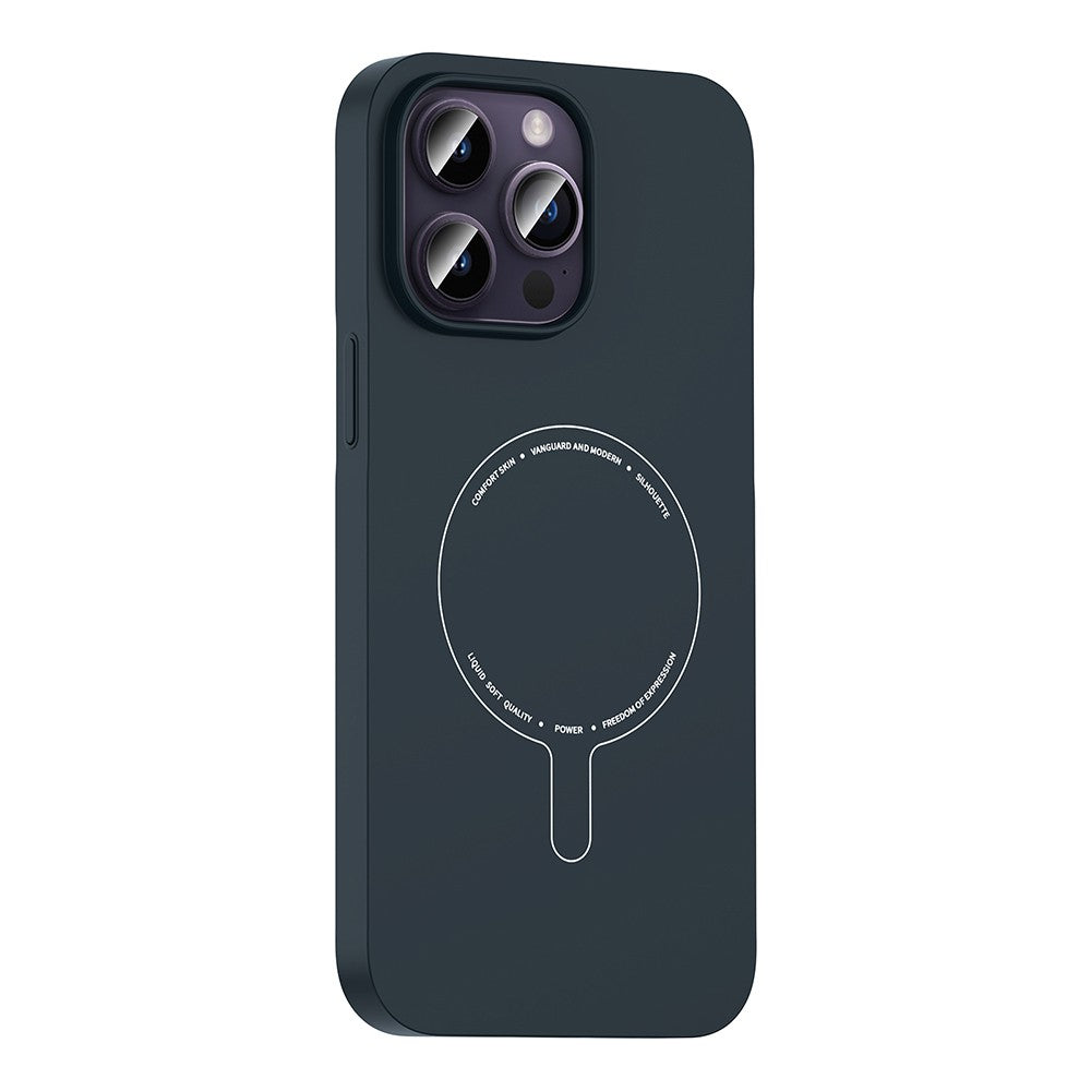 iPhone 14 Pro Max Kılıf M-Safe Şarj Özellikli Kamera Korumalı Zore Elio Sert PC Kılıf