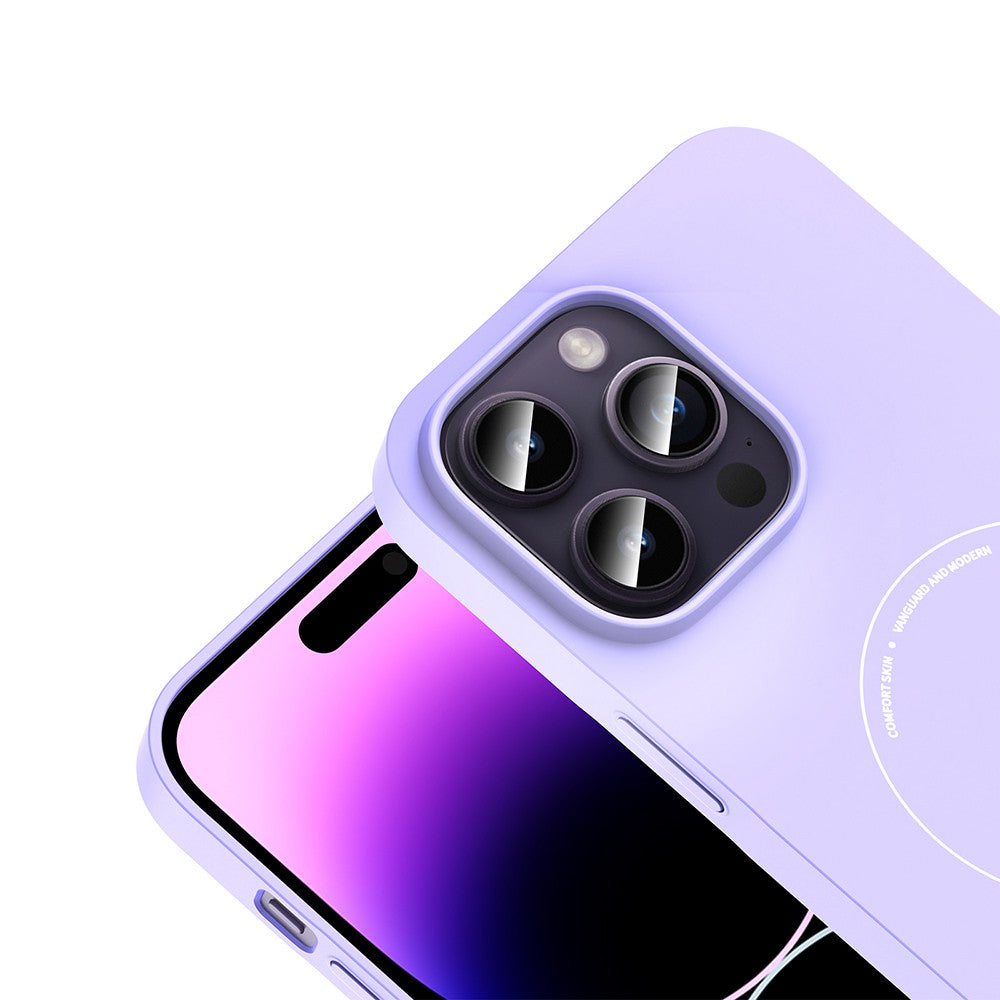 iPhone 14 Pro Max Kılıf M-Safe Şarj Özellikli Kamera Korumalı Zore Elio Sert PC Kılıf