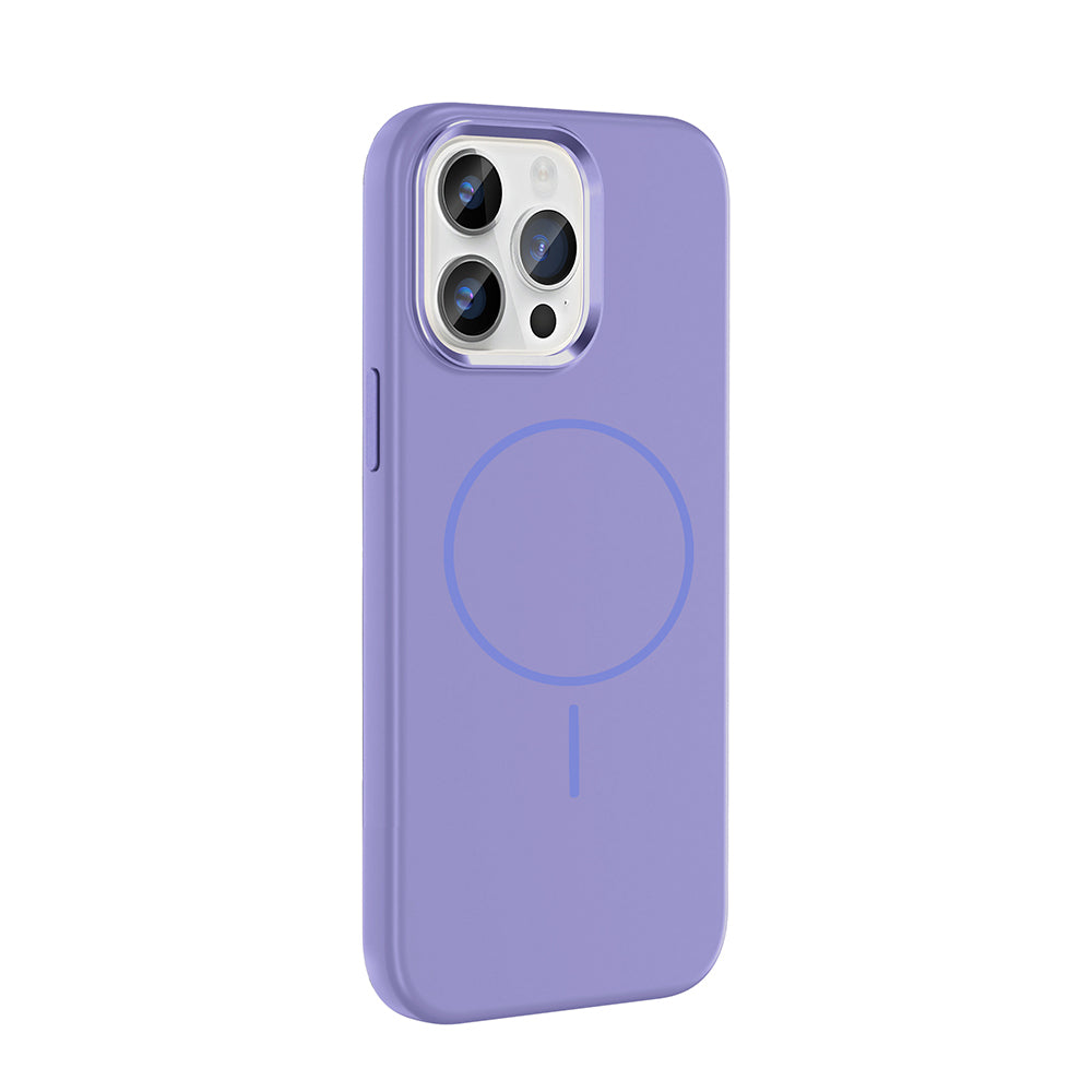 iPhone 14 Pro Max Kılıf M-Safe Şarj Özellikli Metal Kamera Çerçeveli Zore Edi Silikon Kılıf