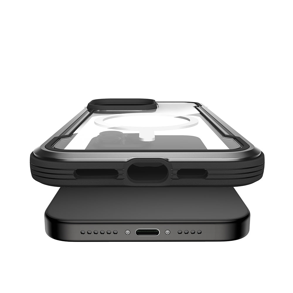 iPhone 14 Pro Max Kılıf M-safe Şarj Özellikli Airbagli Raptic Shield Serisi Şeffaf Arka Yüzey Kılıf