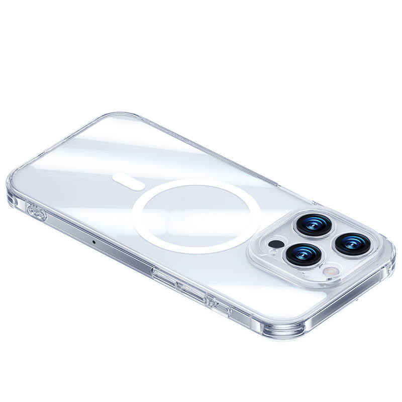 iPhone 14 Pro Max Kılıf M-safe Şarj Özellikli Benks Magnetic Shiny Glass Serisi Kılıf
