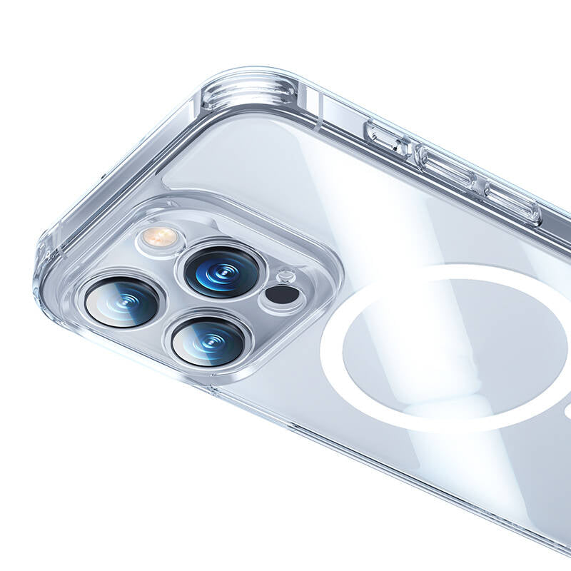 iPhone 14 Pro Max Kılıf M-safe Şarj Özellikli Benks Magnetic Shiny Glass Serisi Kılıf