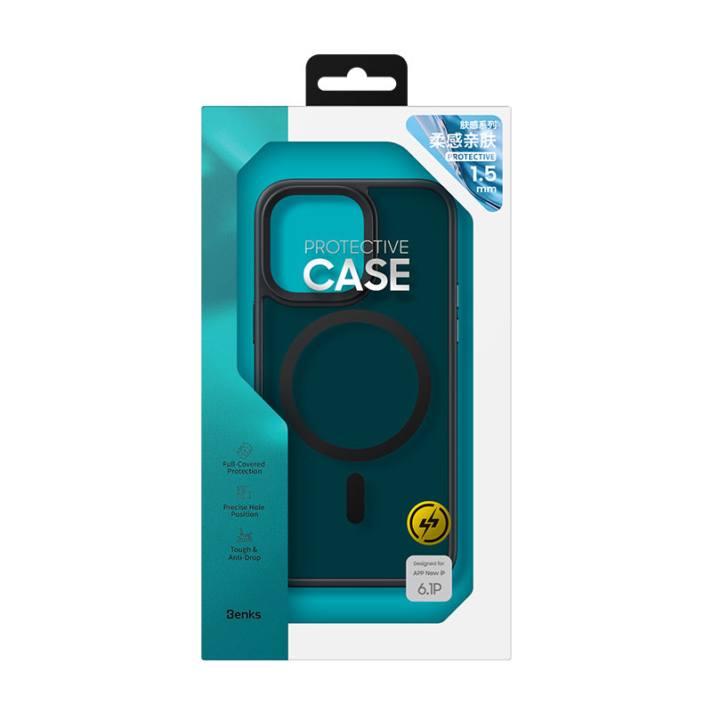 iPhone 14 Pro Max Kılıf M-safe Şarj Özellikli Benks Mist Hybrid Kılıf
