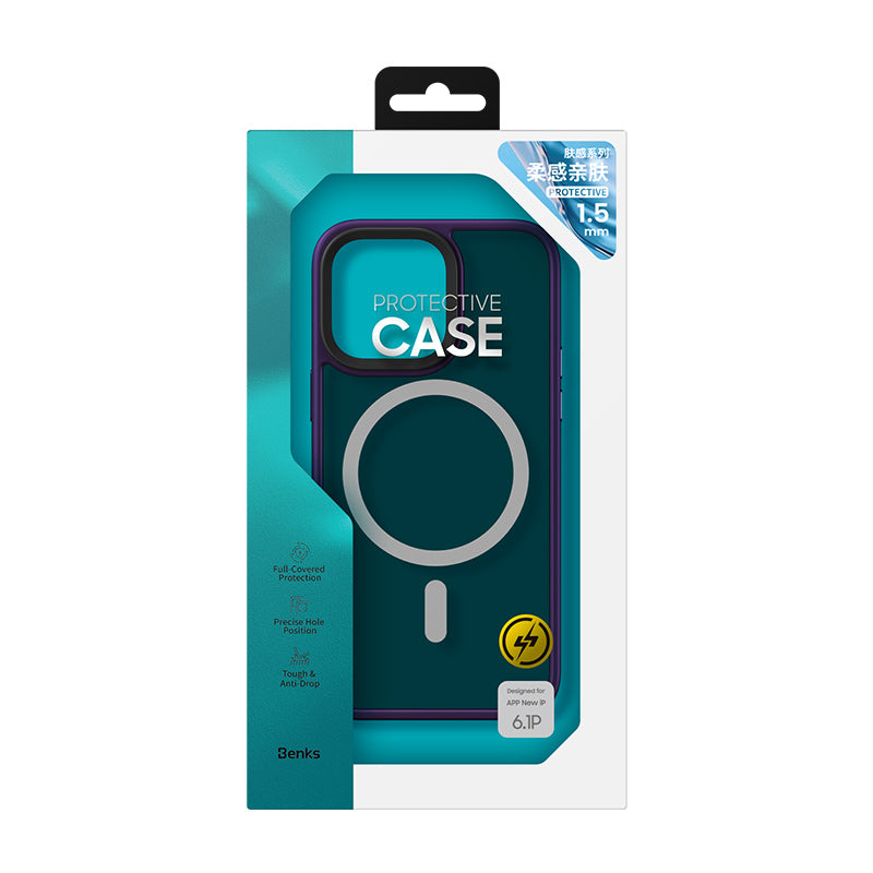 iPhone 14 Pro Max Kılıf M-safe Şarj Özellikli Benks Mist Hybrid Kılıf