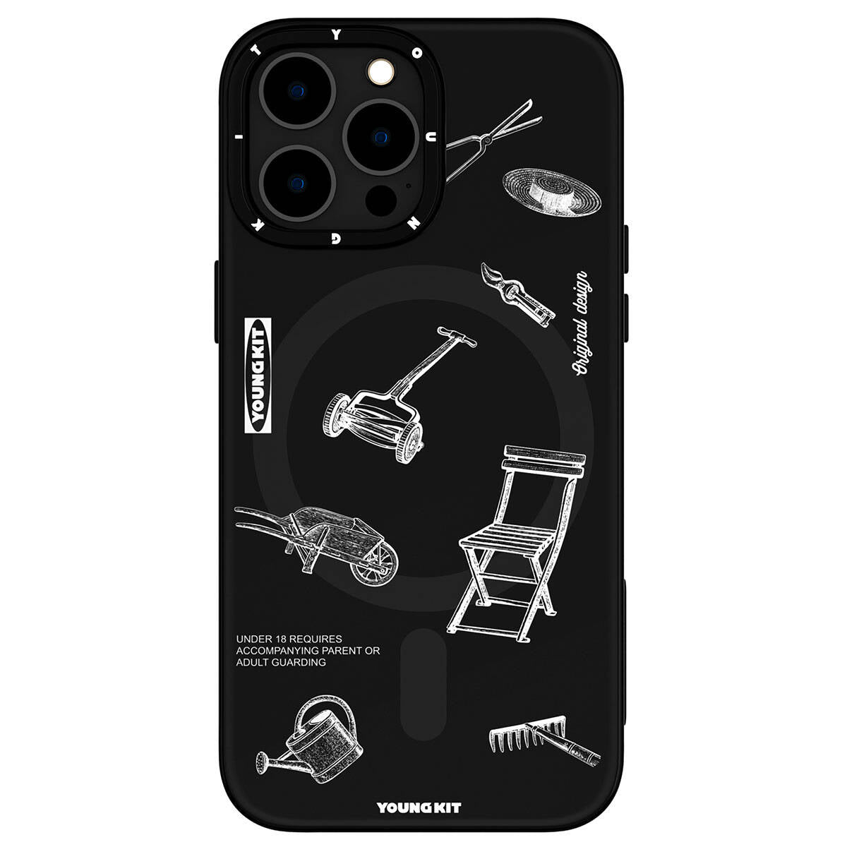 iPhone 14 Pro Max Kılıf M-safe Şarj Özellikli Desenli Youngkit Plaything Serisi Kılıf