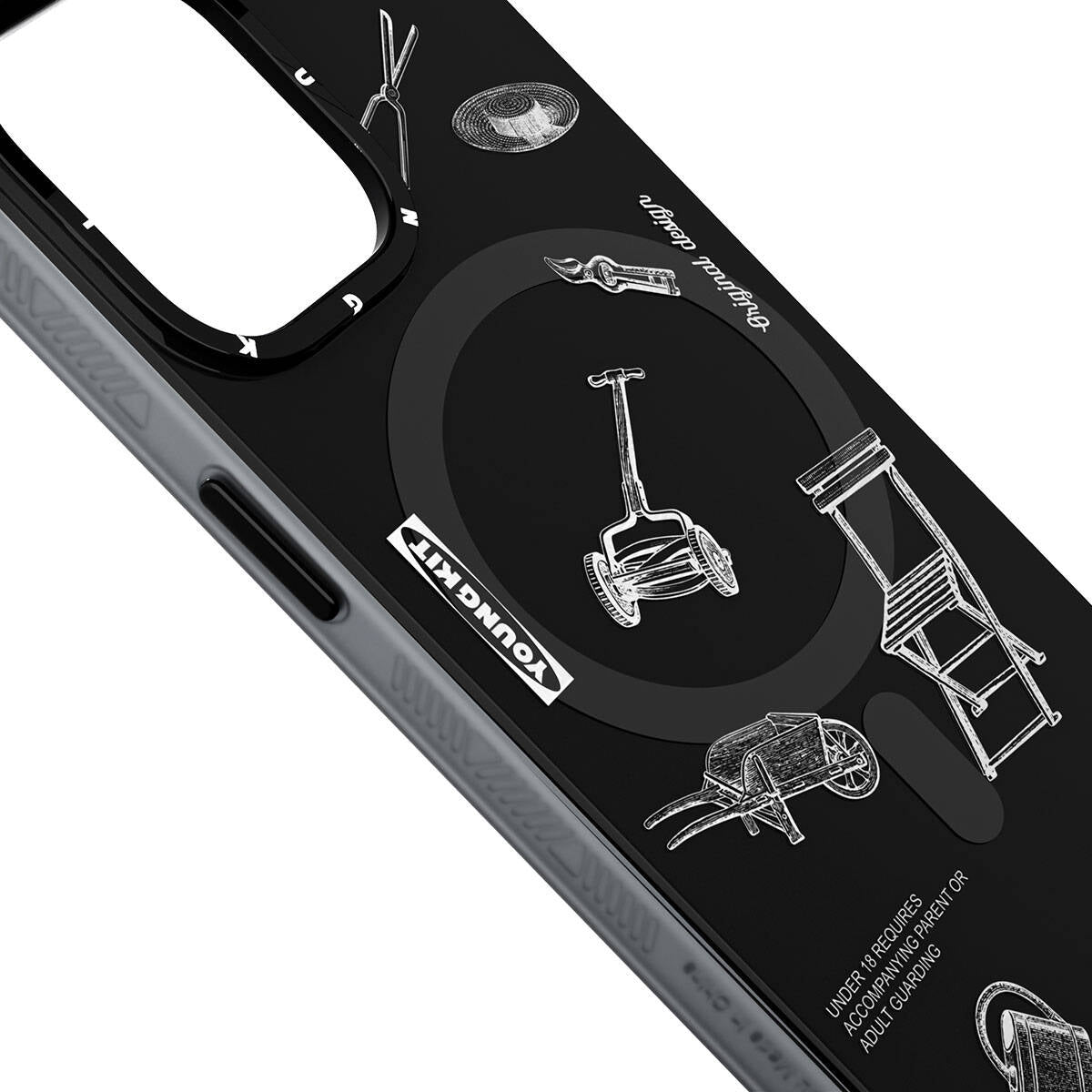 iPhone 14 Pro Max Kılıf M-safe Şarj Özellikli Desenli Youngkit Plaything Serisi Kılıf