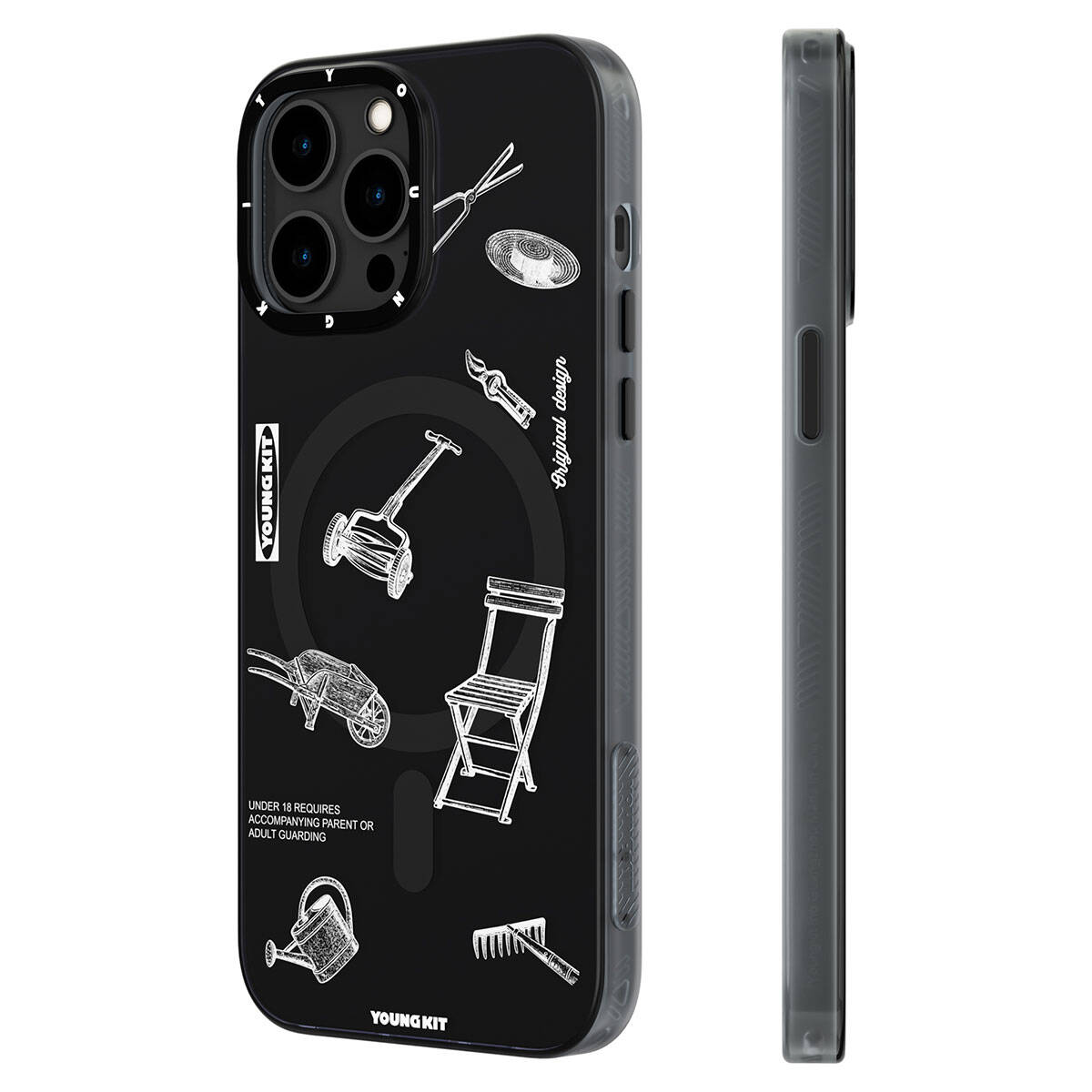iPhone 14 Pro Max Kılıf M-safe Şarj Özellikli Desenli Youngkit Plaything Serisi Kılıf