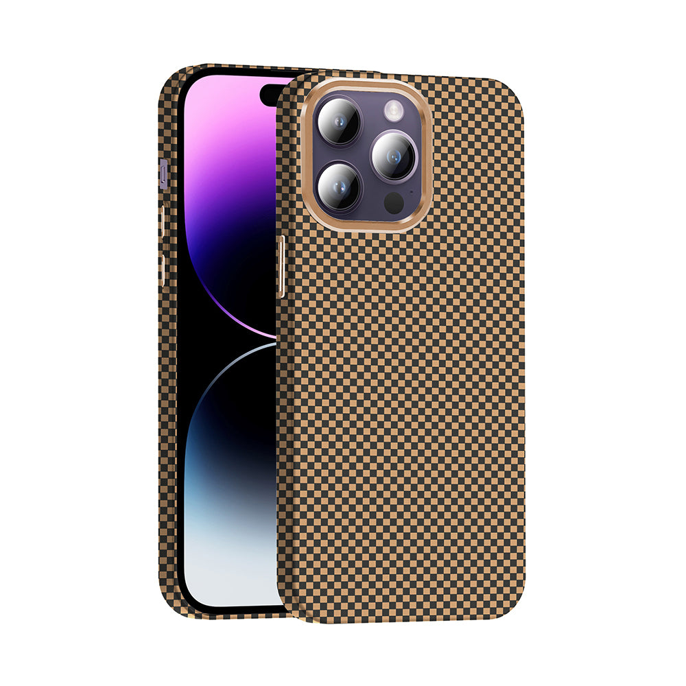 iPhone 14 Pro Max Kılıf M-safe Şarj Özellikli Karbon Fiber Görünümlü Zore Gros Kılıf