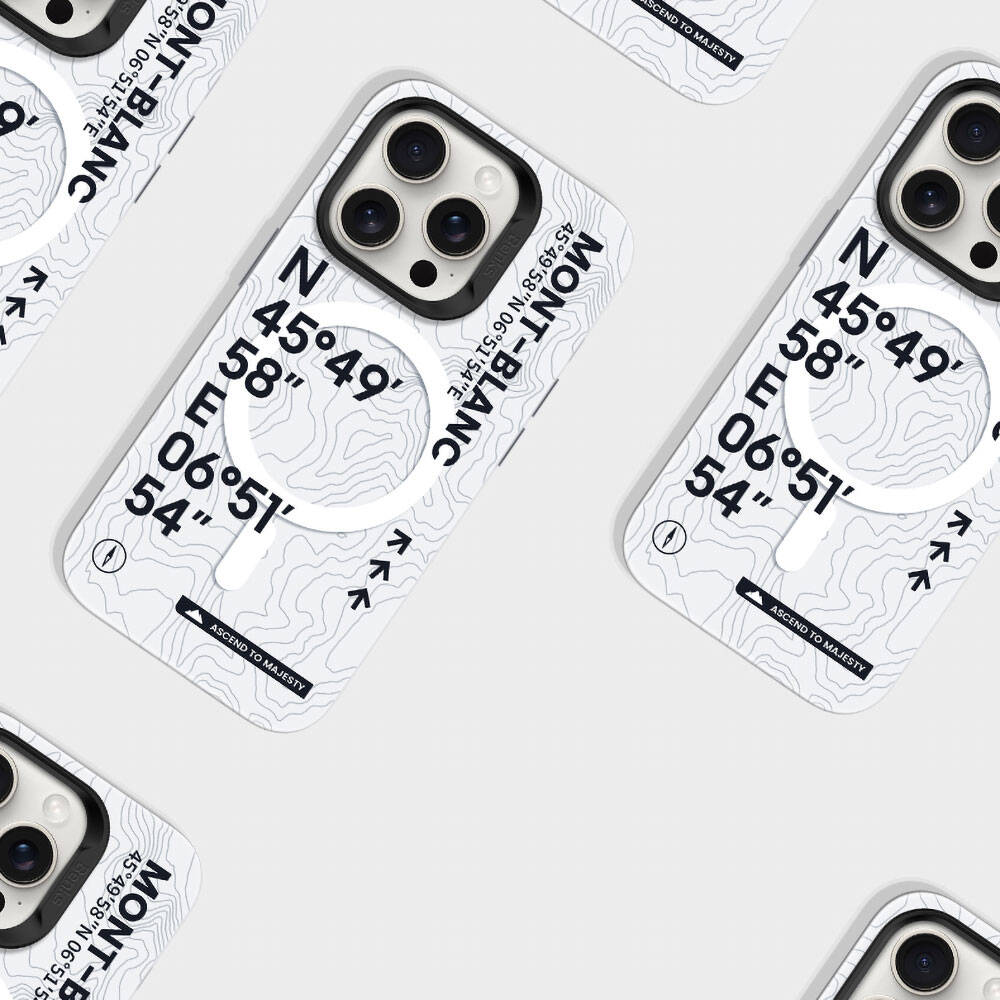 iPhone 14 Pro Max Kılıf M-safe Şarj Özellikli Koordinat Yazı Desenli Benks Summit Serisi Kılıf