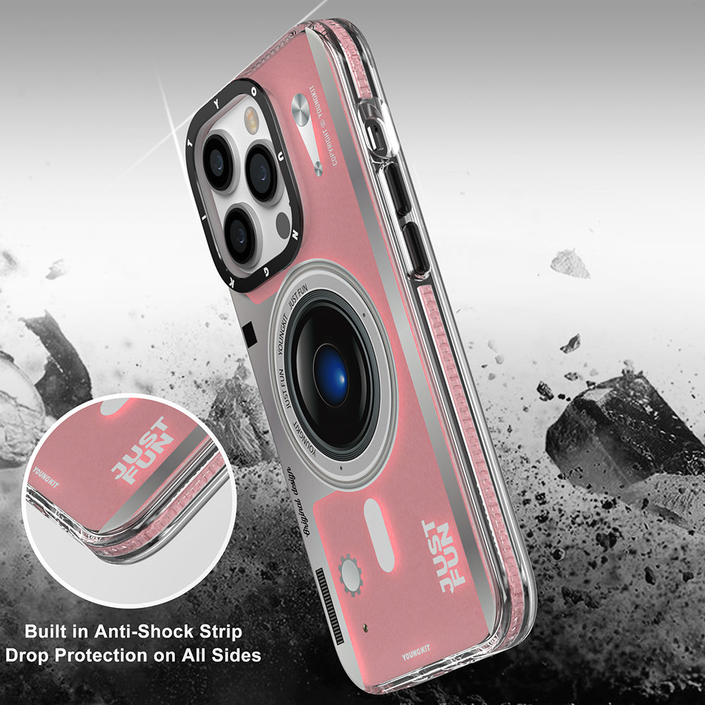 iPhone 14 Pro Max Kılıf M-safe Şarj Özellikli Lens Figürlü YoungKit Art Film Serisi Kılıf