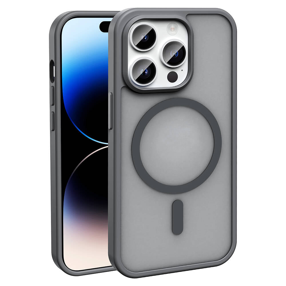 iPhone 14 Pro Max Kılıf M-safe Şarj Özellikli Mat Arka Yüzey Zore Sio Kılıf