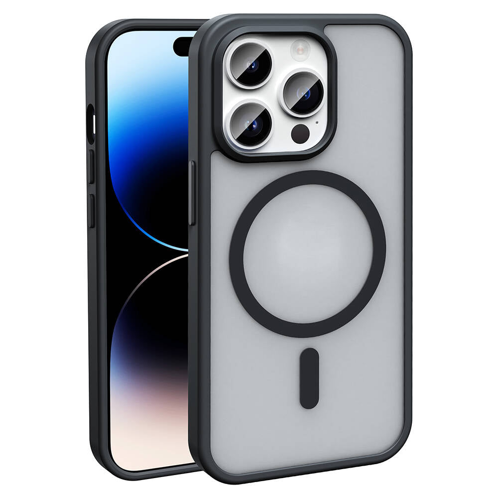 iPhone 14 Pro Max Kılıf M-safe Şarj Özellikli Mat Arka Yüzey Zore Sio Kılıf
