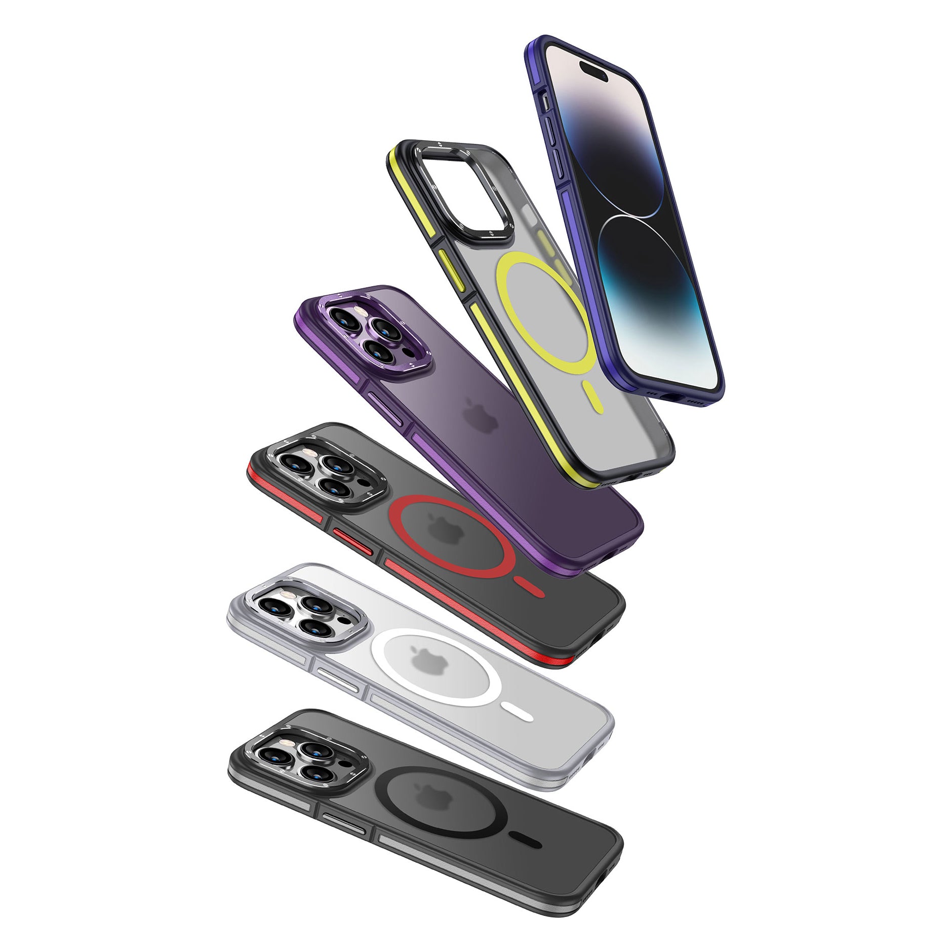 iPhone 14 Pro Max Kılıf M-safe Şarj Özellikli Mat Görünümlü Wlons Vevo Kılıf