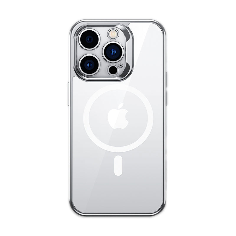 iPhone 14 Pro Max Kılıf M-safe Şarj Özellikli Premium Cam Arka Yüzey Benks Electroplated Kılıf
