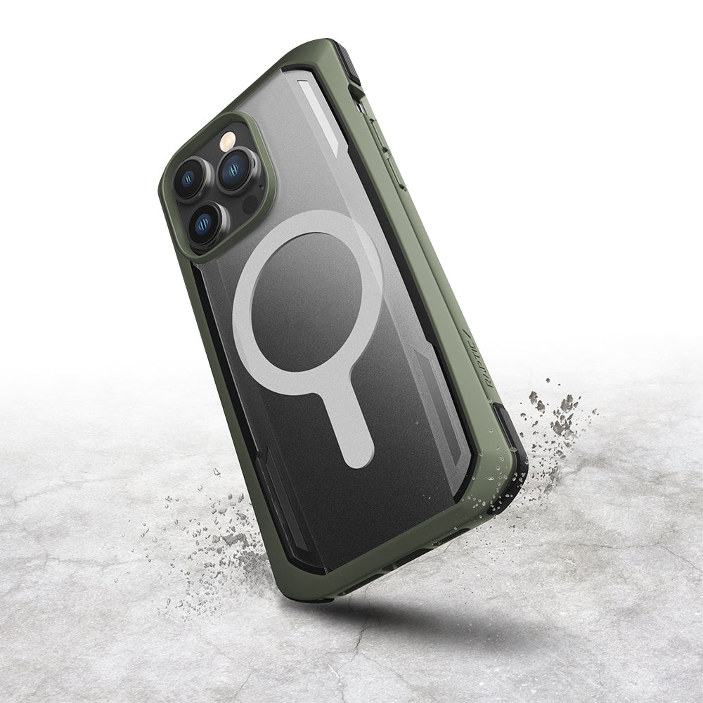 iPhone 14 Pro Max Kılıf M-safe Şarj Özellikli Raptic Secure Serisi Çift Kat TPU Kenarlı Şeffaf Arka Yüzeyli Kılıf