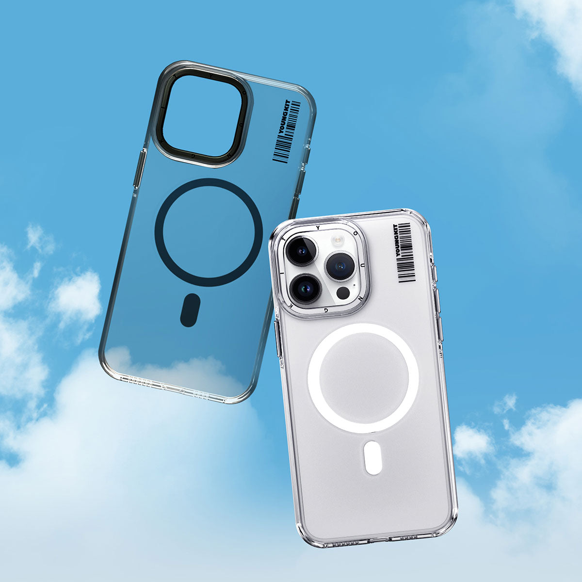 iPhone 14 Pro Max Kılıf M-safe Şarj Özellikli Şeffaf Youngkit Crystal Shield Serisi Kılıf