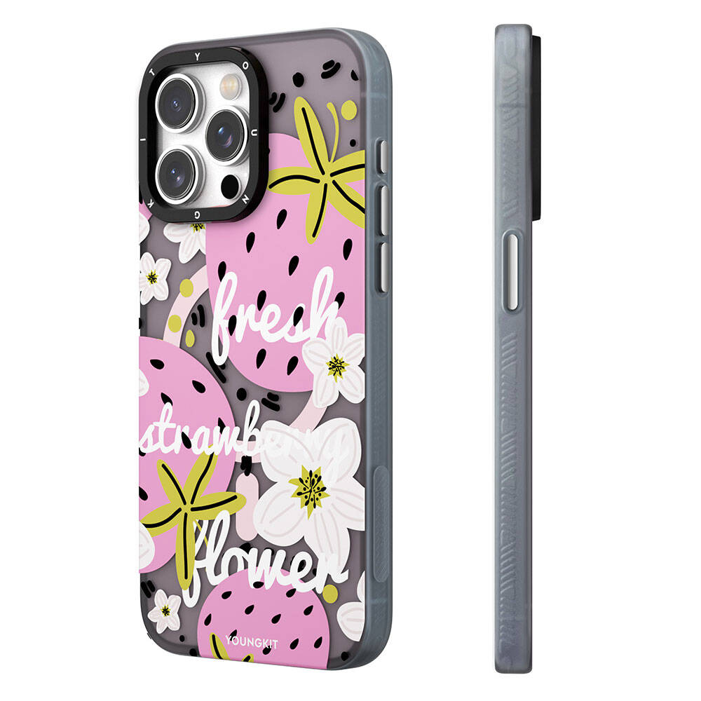 iPhone 14 Pro Max Kılıf M-safe Şarj Özellikli Yaz Meyvesi Desenli Youngkit Fruity Flavour Serisi Kılıf