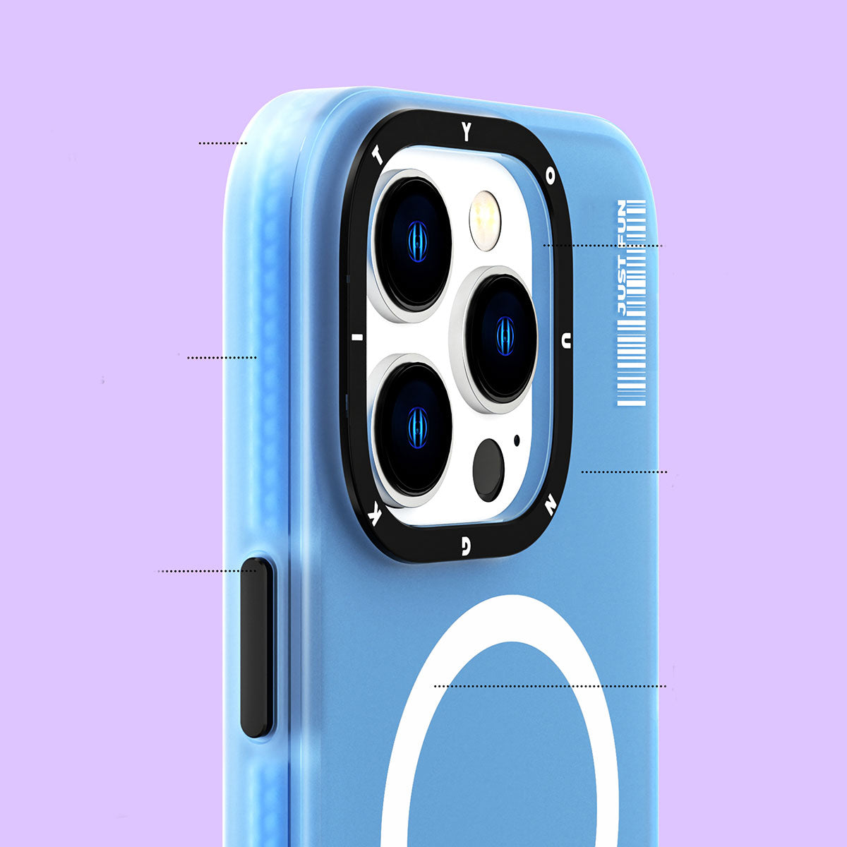 iPhone 14 Pro Max Kılıf M-safe Şarj Özellikli Youngkit Colored Sand Serisi Kılıf