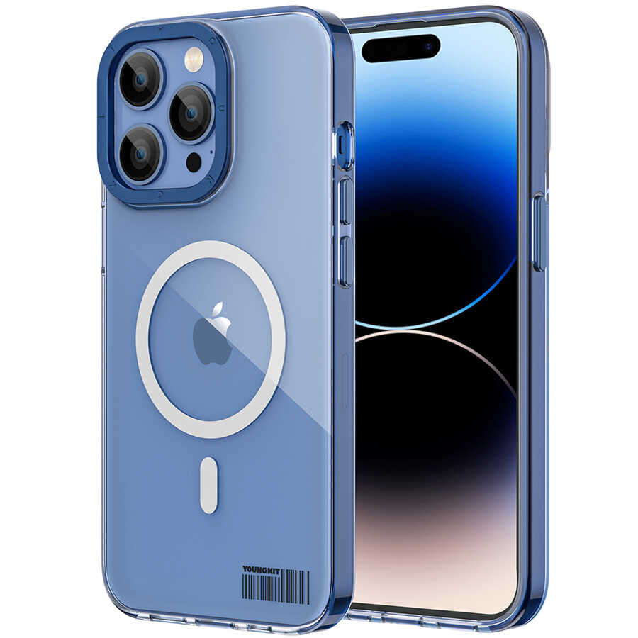 iPhone 14 Pro Max Kılıf M-safe Şarj Özellikli Youngkit Coloured Glaze Serisi Kılıf