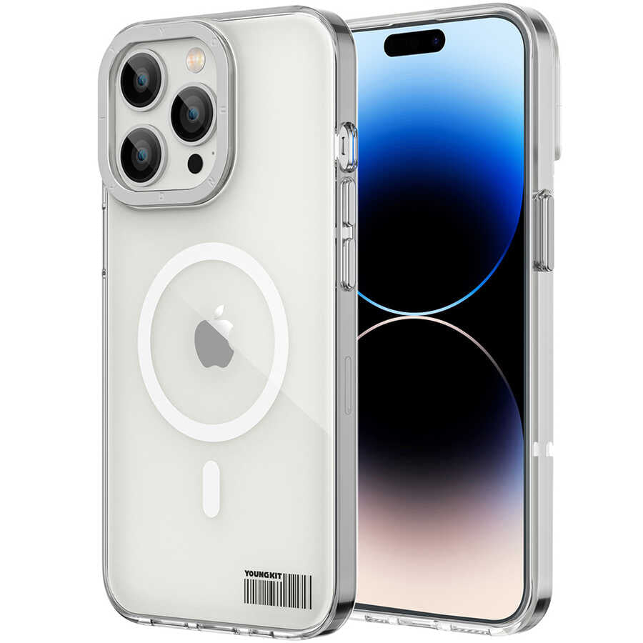 iPhone 14 Pro Max Kılıf M-safe Şarj Özellikli Youngkit Coloured Glaze Serisi Kılıf