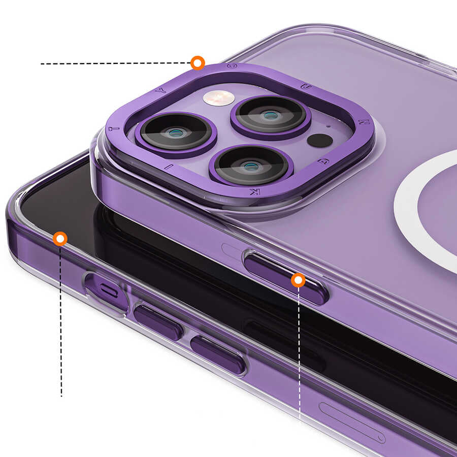 iPhone 14 Pro Max Kılıf M-safe Şarj Özellikli Youngkit Coloured Glaze Serisi Kılıf