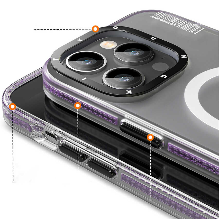 iPhone 14 Pro Max Kılıf M-safe Şarj Özellikli Youngkit Jane Sand Serisi Kılıf
