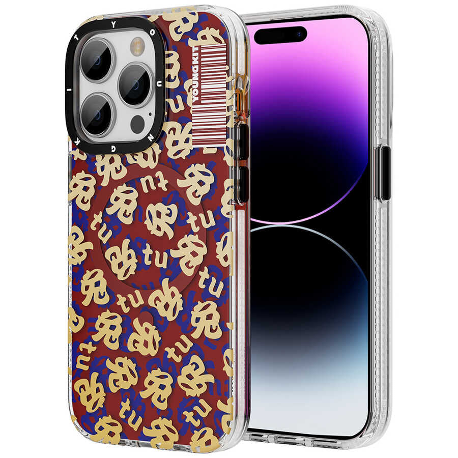 iPhone 14 Pro Max Kılıf M-safe Şarj Özellikli Youngkit Play Rabbit Serisi Kılıf