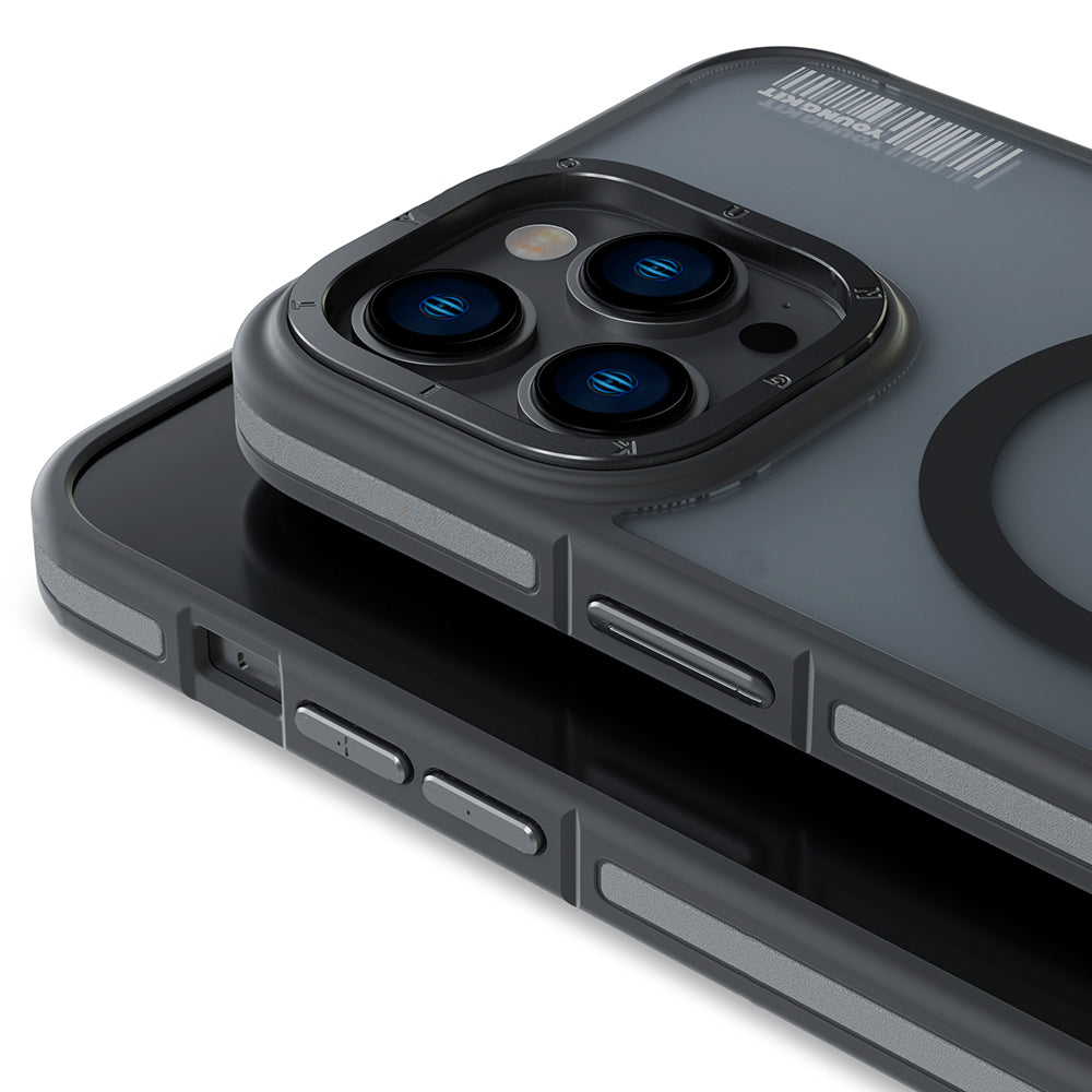 iPhone 14 Pro Max Kılıf M-safe Şarj Özellikli Youngkit Rock Sand Serisi Kılıf