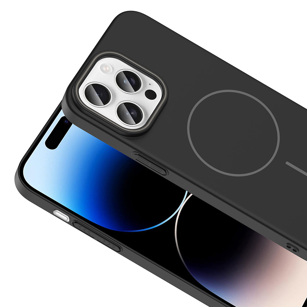 iPhone 14 Pro Max Kılıf M-safe Şarj Özellikli Zore Ruby Sert Kılıf