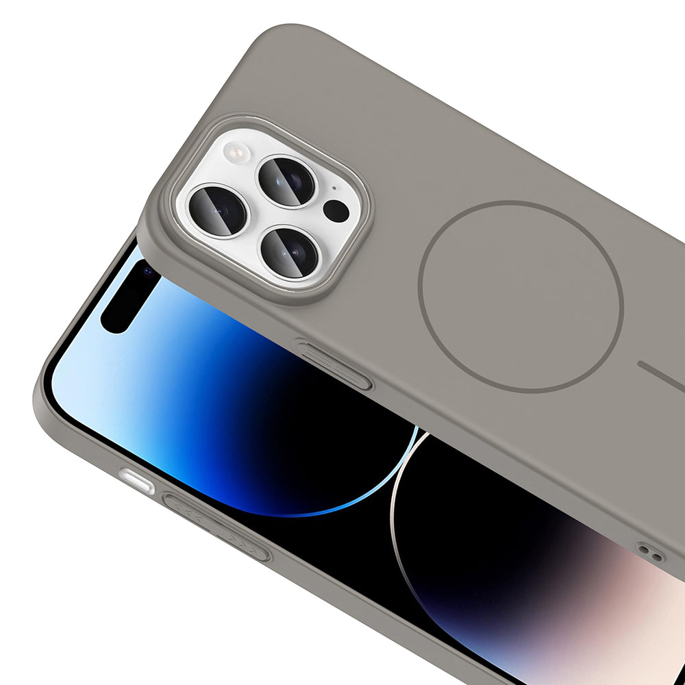 iPhone 14 Pro Max Kılıf M-safe Şarj Özellikli Zore Ruby Sert Kılıf