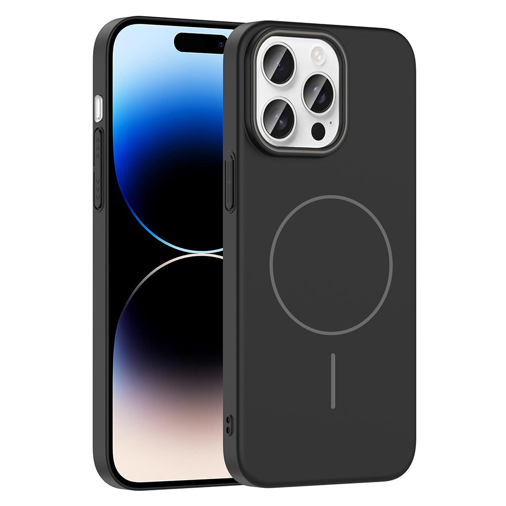 iPhone 14 Pro Max Kılıf M-safe Şarj Özellikli Zore Ruby Sert Kılıf