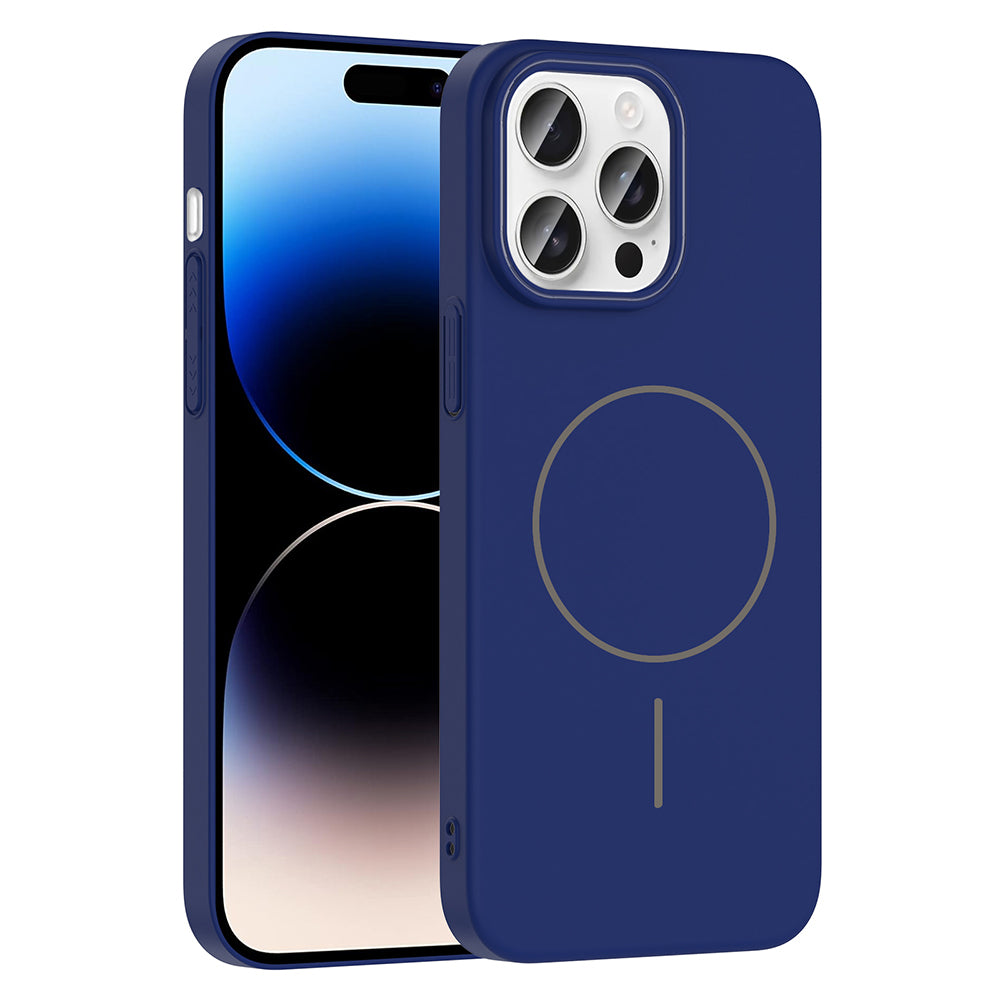 iPhone 14 Pro Max Kılıf M-safe Şarj Özellikli Zore Ruby Sert Kılıf