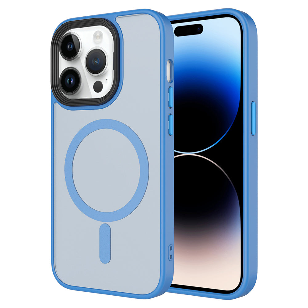 iPhone 14 Pro Max Kılıf Mat Arka Yüzey Wireless Şarj Özellikli Zore Flet M-safe Kılıf