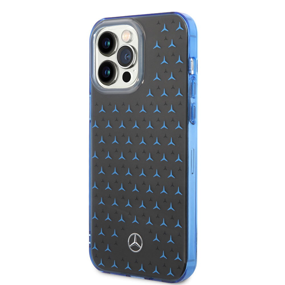 iPhone 14 Pro Max Kılıf Mercedes Benz Çift Katmanlı Yıldız Desenli Dizayn Kılıf