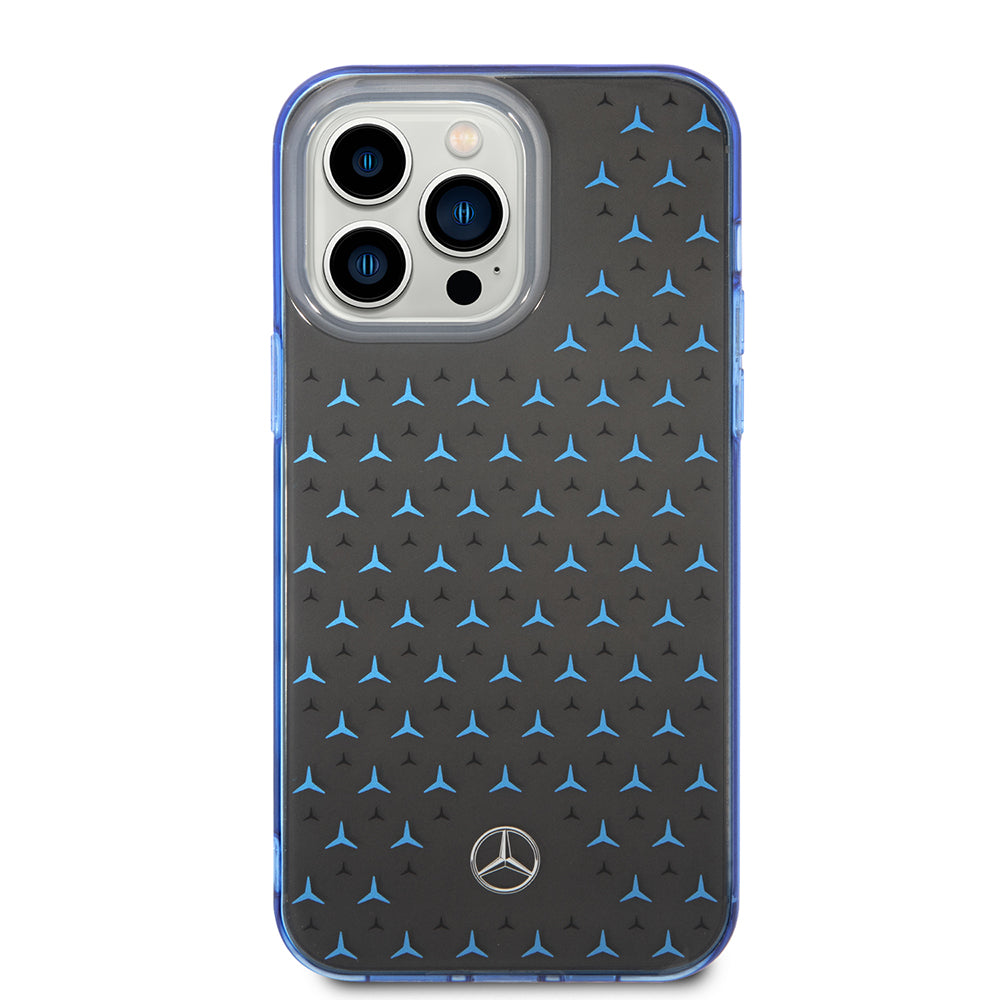 iPhone 14 Pro Max Kılıf Mercedes Benz Çift Katmanlı Yıldız Desenli Dizayn Kılıf