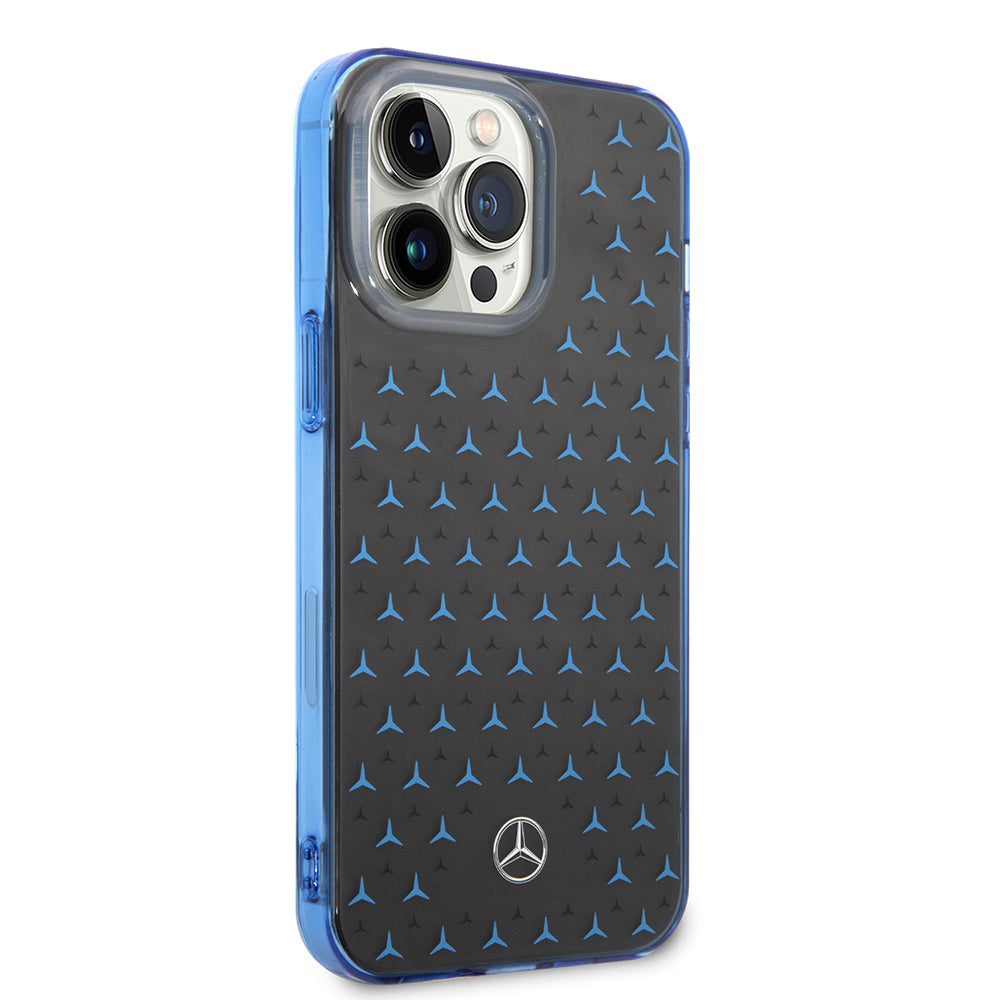 iPhone 14 Pro Max Kılıf Mercedes Benz Çift Katmanlı Yıldız Desenli Dizayn Kılıf