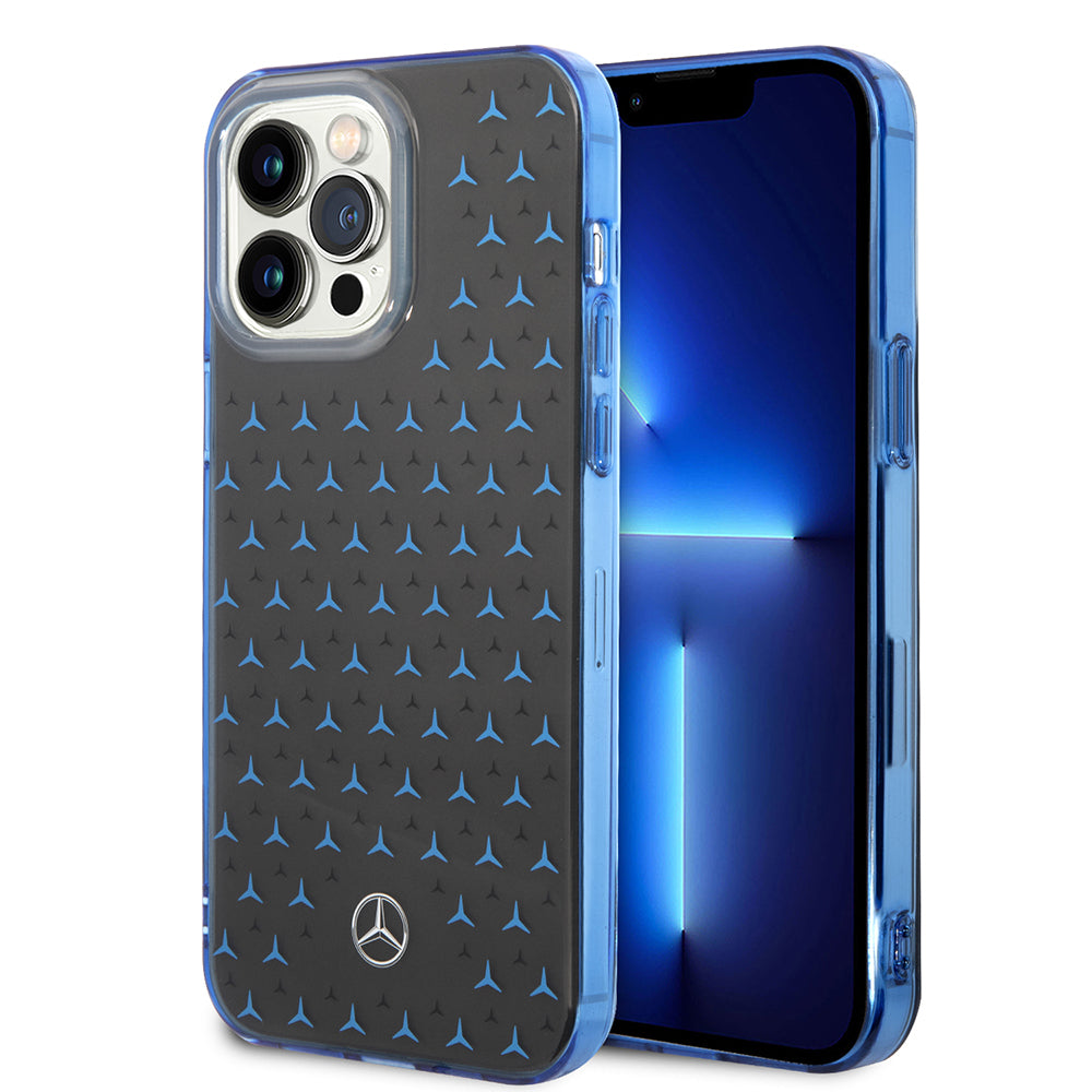 iPhone 14 Pro Max Kılıf Mercedes Benz Çift Katmanlı Yıldız Desenli Dizayn Kılıf