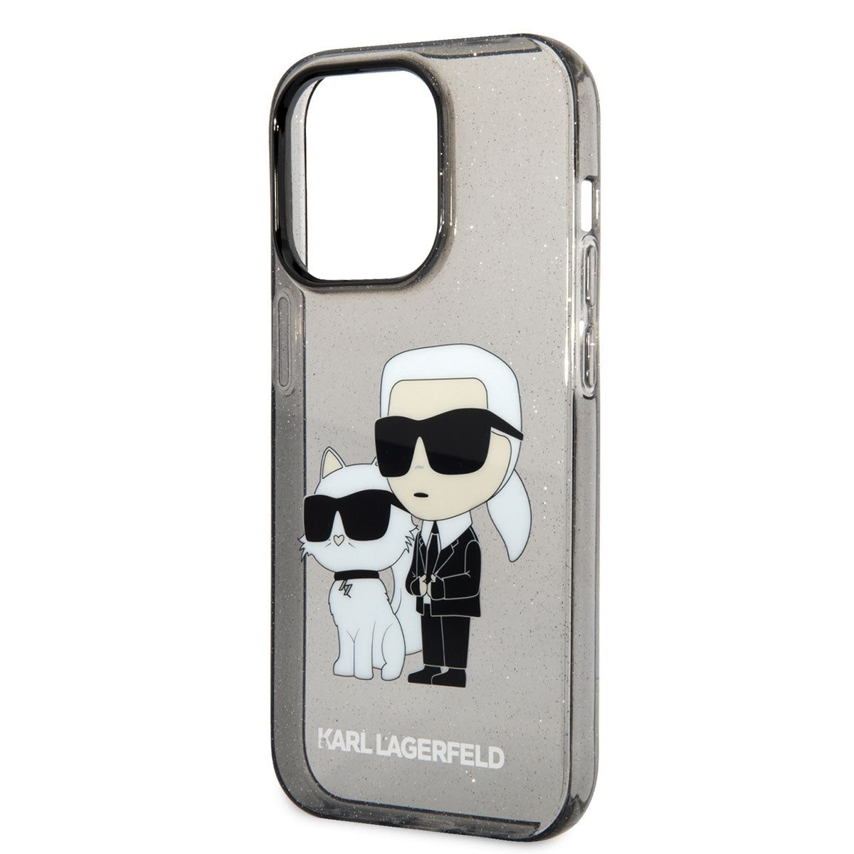 iPhone 14 Pro Max Kılıf Karl Lagerfeld Transparan Simli K&C Dizayn Kılıf