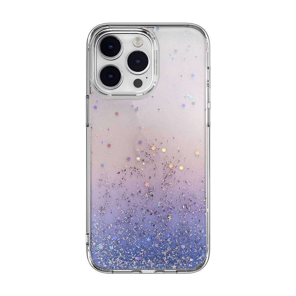 iPhone 14 Pro Max Kılıf Parlayan Simli Şeffaf Lisanslı Switcheasy Starfield Kılıf