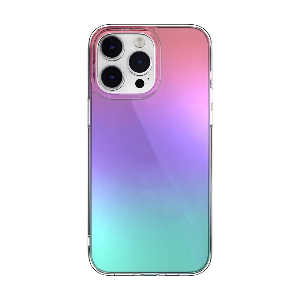 iPhone 14 Pro Max Kılıf Renk Geçişli Kenarları Şeffaf Tasarımlı Lisanslı Switcheasy Crush Plus Kılıf