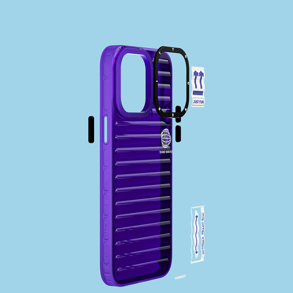 iPhone 14 Pro Max Kılıf Şeffaf Renkli Tasarım YoungKit Fluorite Serisi Kılıf