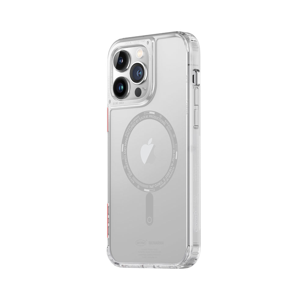 iPhone 14 Pro Max Kılıf SkinArma Şeffaf Airbag Tasarımlı M-safe Şarj Özellikli Saido Kılıf
