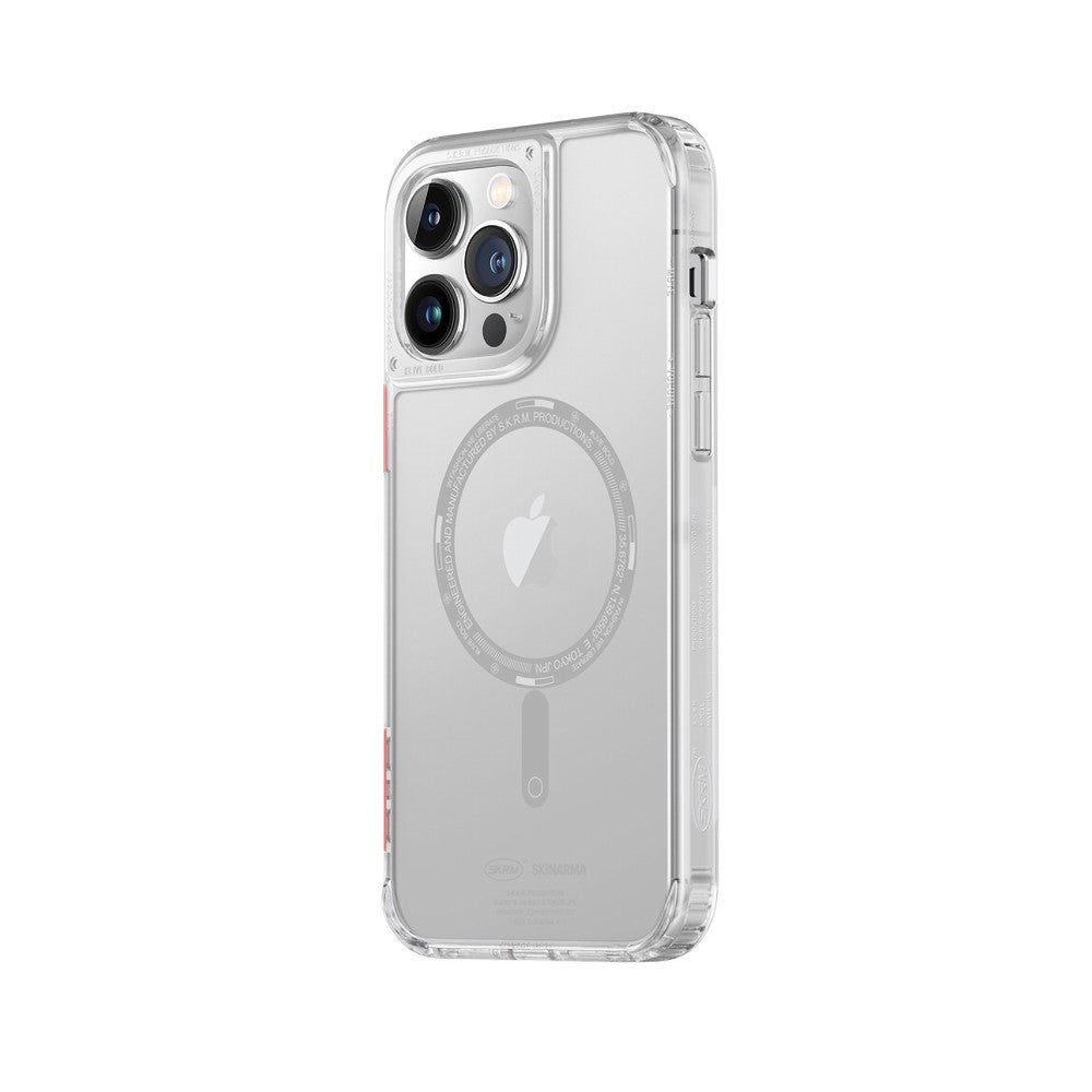 iPhone 14 Pro Max Kılıf SkinArma Şeffaf Airbag Tasarımlı M-safe Şarj Özellikli Saido Kılıf