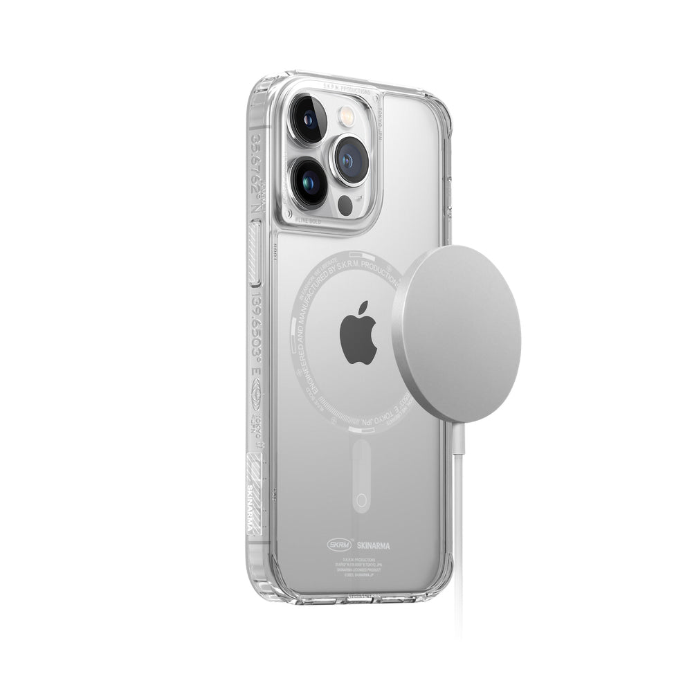 iPhone 14 Pro Max Kılıf SkinArma Şeffaf Airbag Tasarımlı M-safe Şarj Özellikli Saido Kılıf