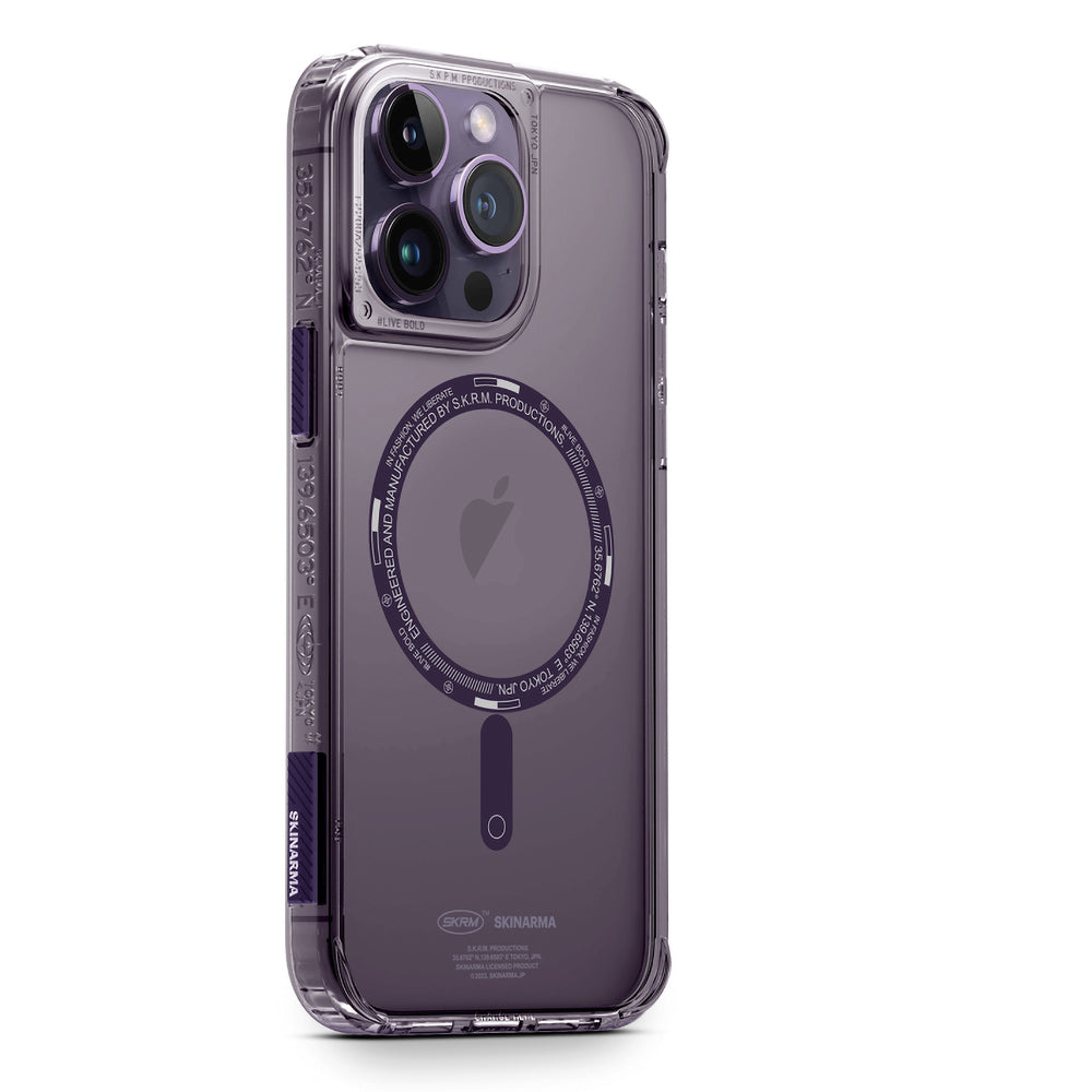 iPhone 14 Pro Max Kılıf SkinArma Şeffaf Airbag Tasarımlı M-safe Şarj Özellikli Saido Kılıf