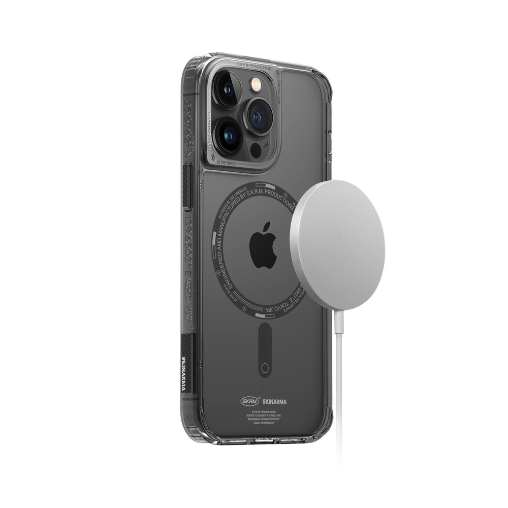 iPhone 14 Pro Max Kılıf SkinArma Şeffaf Airbag Tasarımlı M-safe Şarj Özellikli Saido Kılıf